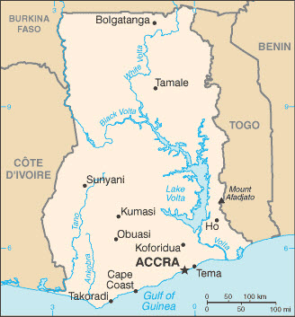 Ghana Basic Map